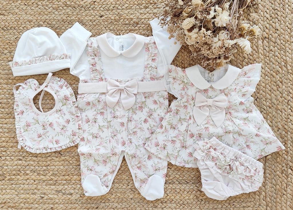 Tutina \ Completo 2 pz \ Set Bavetta + Cappellino in cotone La Sartoria Dei Piccoli