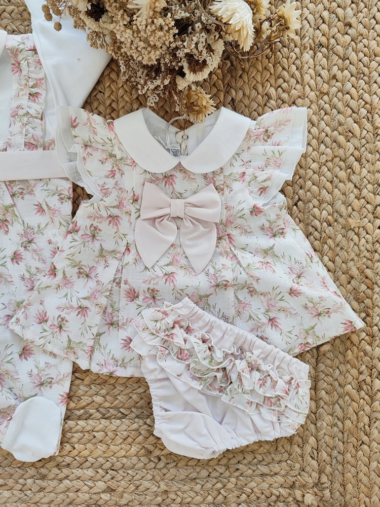 Tutina \ Completo 2 pz \ Set Bavetta + Cappellino in cotone La Sartoria Dei Piccoli