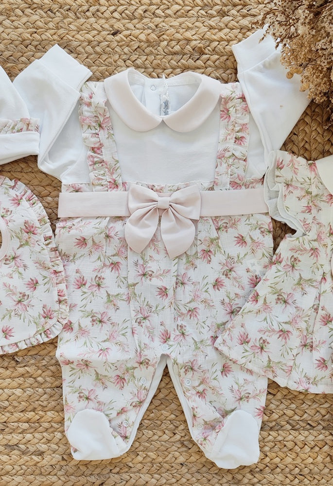 Tutina \ Completo 2 pz \ Set Bavetta + Cappellino in cotone La Sartoria Dei Piccoli