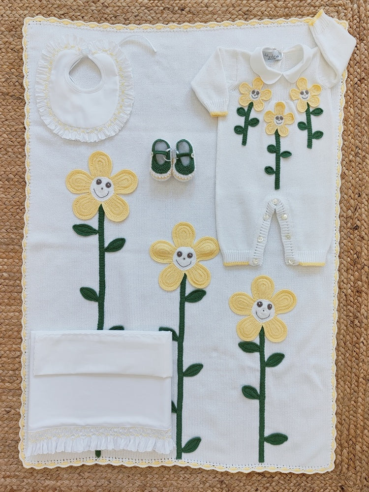 Set: Tutina, Scarpine e Bavetta \ Copertina \ Lenzuolino in filo Jolie Juliet