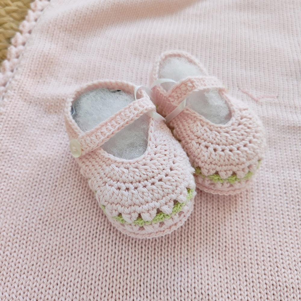 Set: Tutina, Scarpine e Bavetta \ Copertina \ Lenzuolino in filo Jolie Juliet