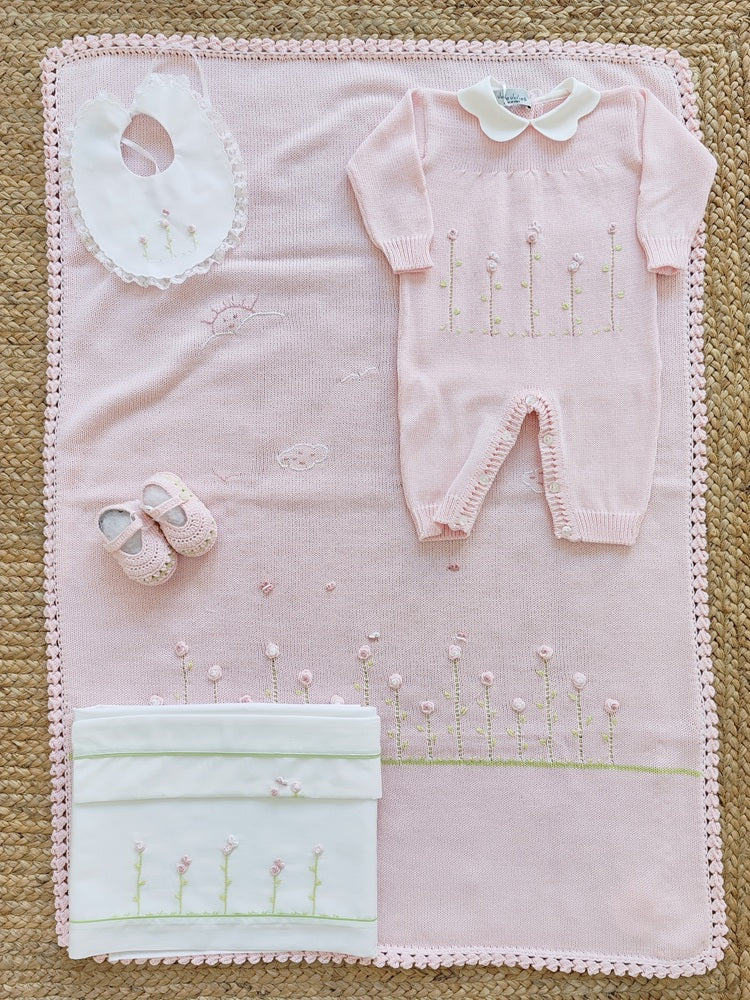 Set: Tutina, Scarpine e Bavetta \ Copertina \ Lenzuolino in filo Jolie Juliet