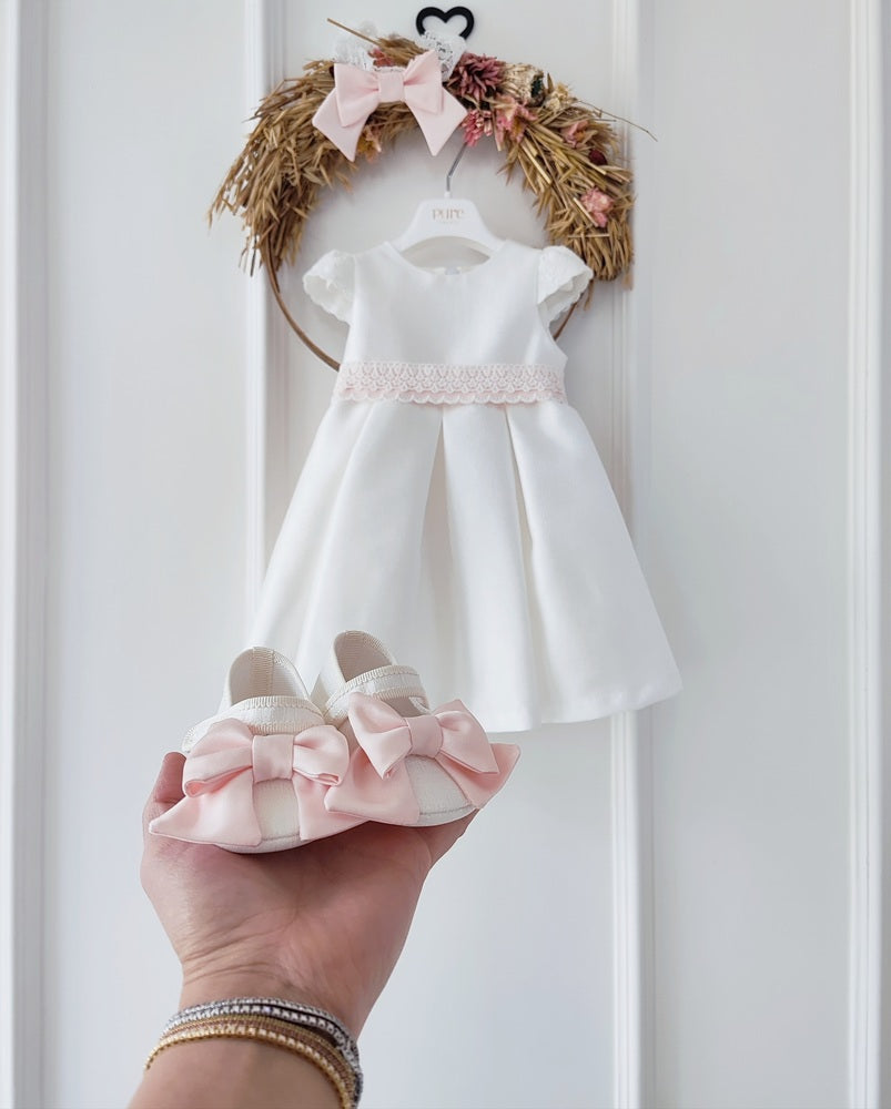 Abito in Mikado \ Fascia \ Scarpe Pure Firenze