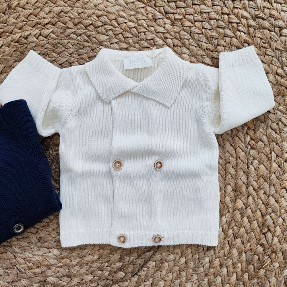 Golfino doppio petto in filo Pure Firenze