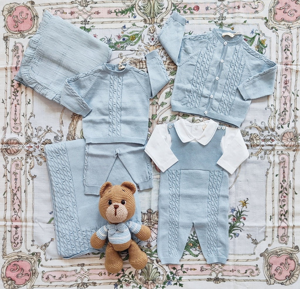 Tutina intera \ Completo due pezzi \ Mussola \ Golfino in filo Weodoble