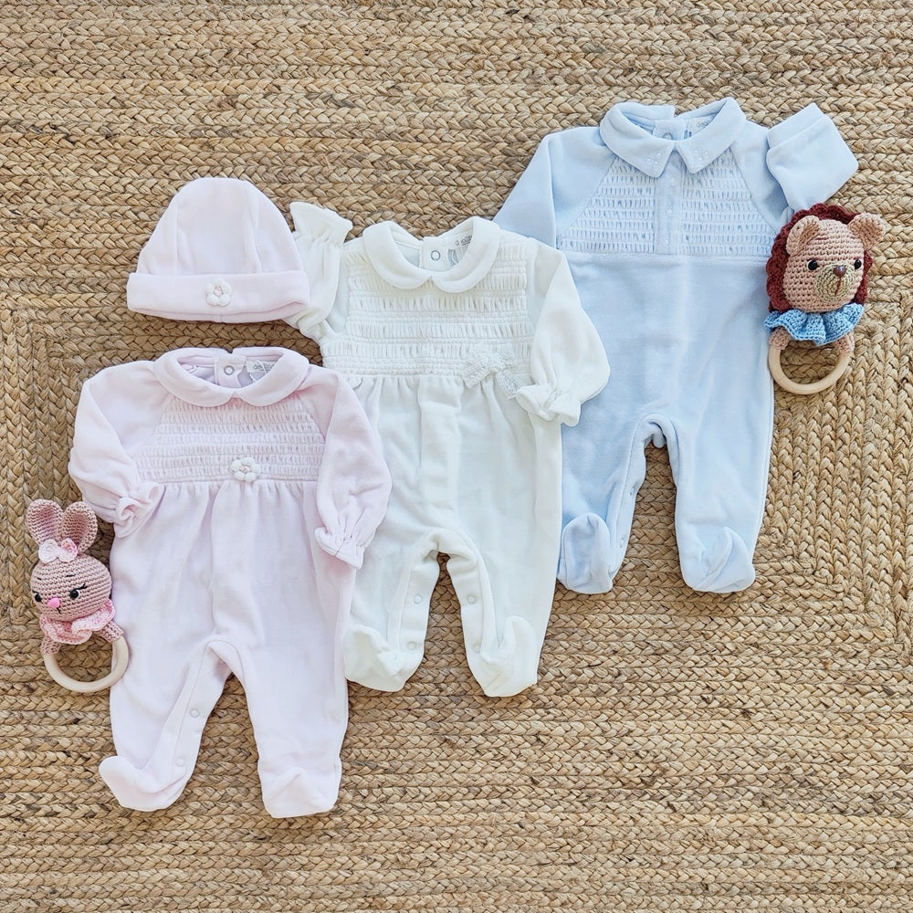 Tutina + Cappellino in ciniglia Deolinda