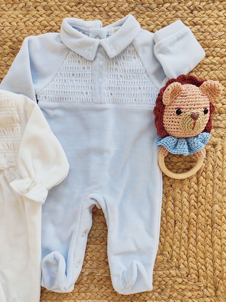 Tutina + Cappellino in ciniglia Deolinda