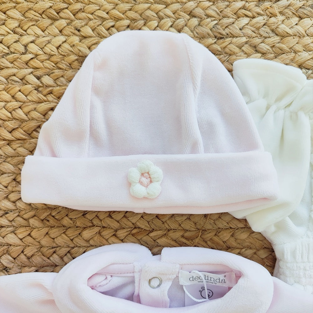 Tutina + Cappellino in ciniglia Deolinda