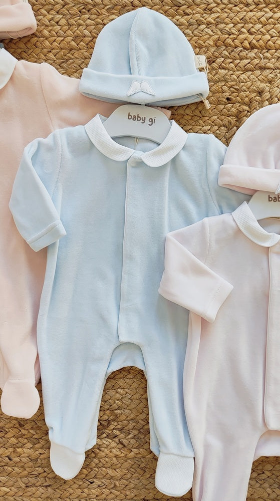 Tutina + Cappellino in ciniglia Baby Gi