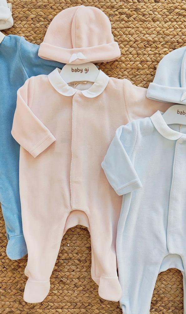 Tutina + Cappellino in ciniglia Baby Gi