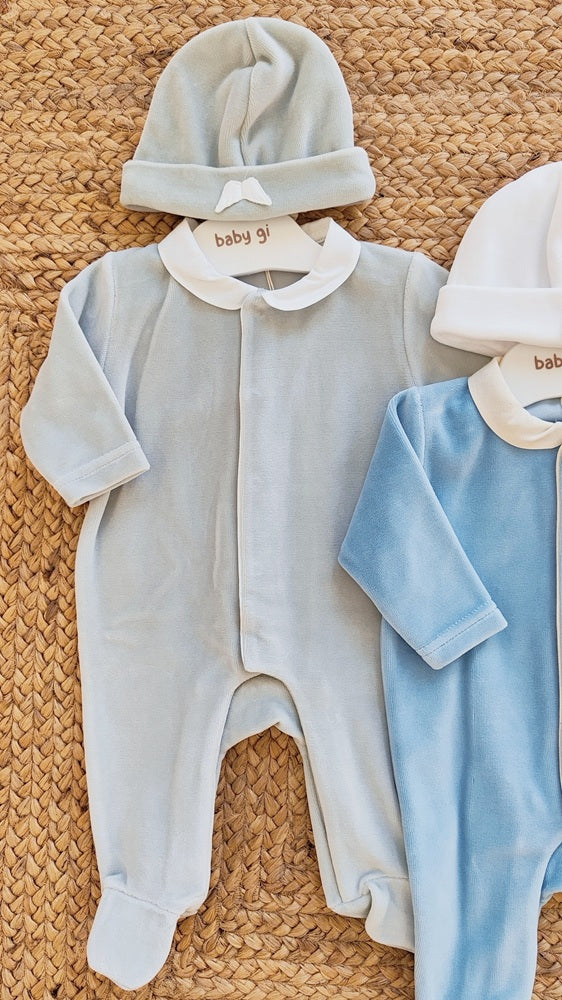 Tutina + Cappellino in ciniglia Baby Gi