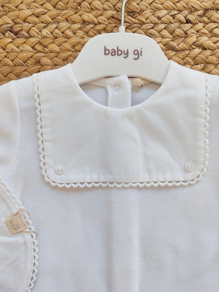 Tutina in ciniglia + Bavetta Baby Gi