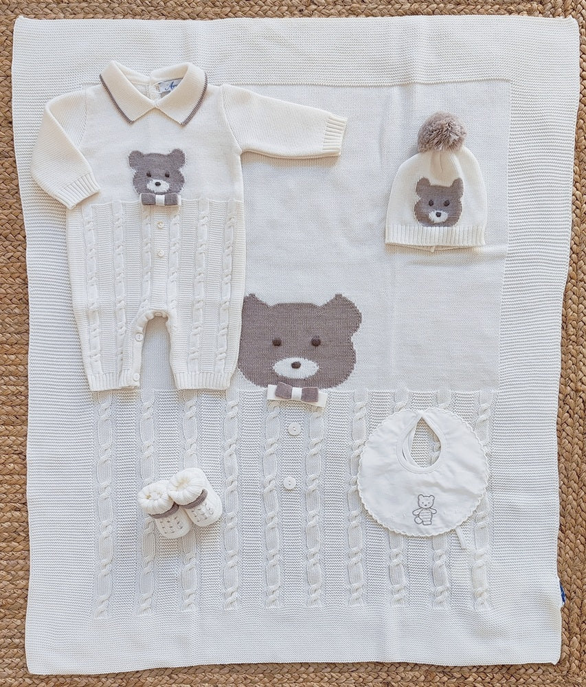 Tutina, Cappellino, Bavetta e Scarpette + Copertina Aurora