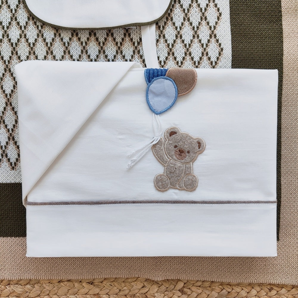 Set Tutina, Bavetta, Cappellino, Scarpine + Lenzuolino, Copertina  La Sartoria dei Piccoli