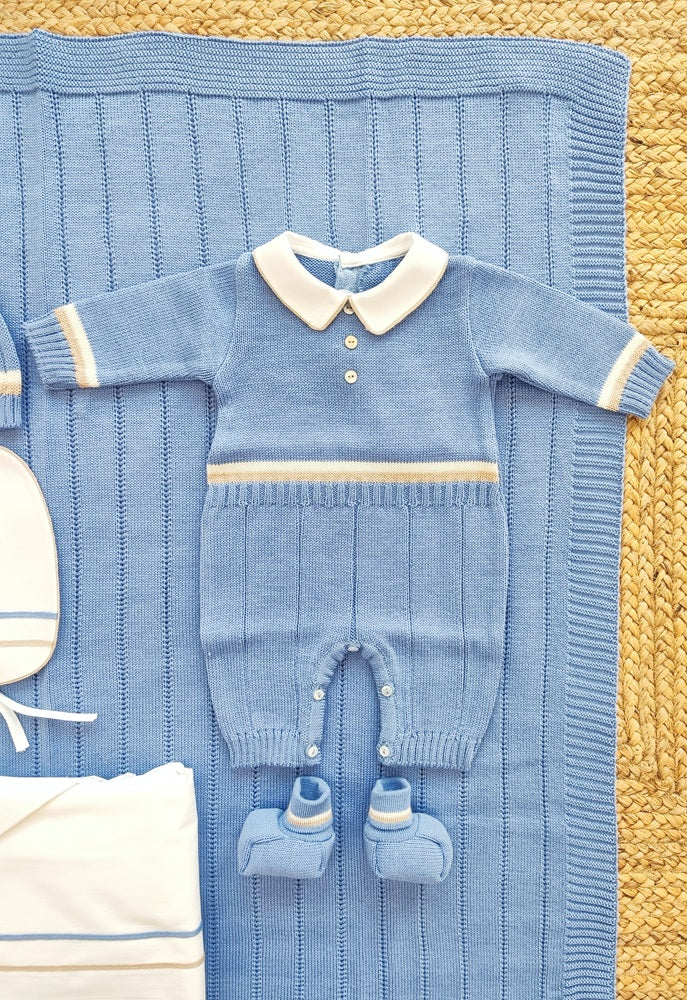 Set Tutina, Cappello, Bavetta, Scarpine + Lenzuolino, Copertina  La Sartoria dei Piccoli