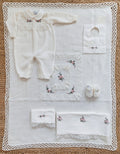 Set: Tutina, Bavetta e Scarpine \ Copertina \ Lenzuolino in lana Jolie Juliet